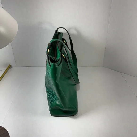 Patricia Nash Poppy ToteNash Green Tooled Leather - Picture 3 of 6